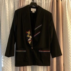 Vintage Graver Studjo Charcoal Black Blazer